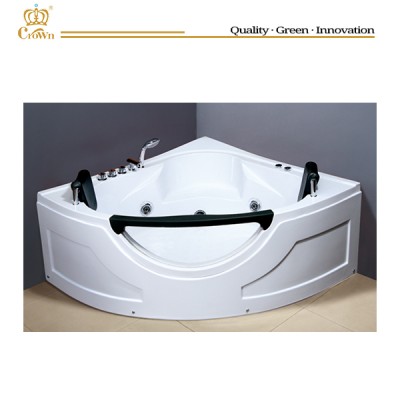 Hot sale new round acrylic bathtub,indoor whirlpool bathtub double slipper cast iron bath tubs